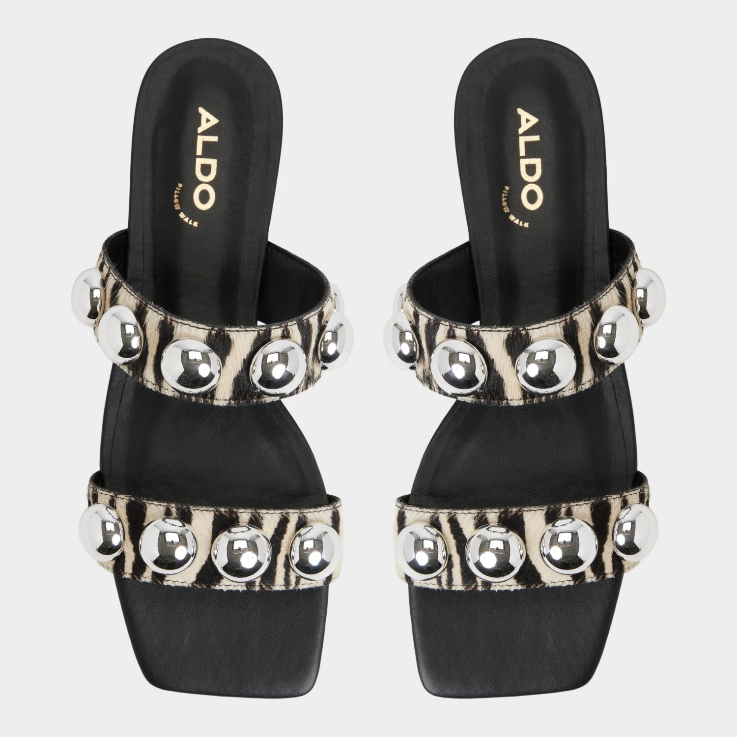 Aldo Katalena Studded Zebra Print Sandals 8 Aldo Katalena Studded Zebra Print Sandals - Image 6