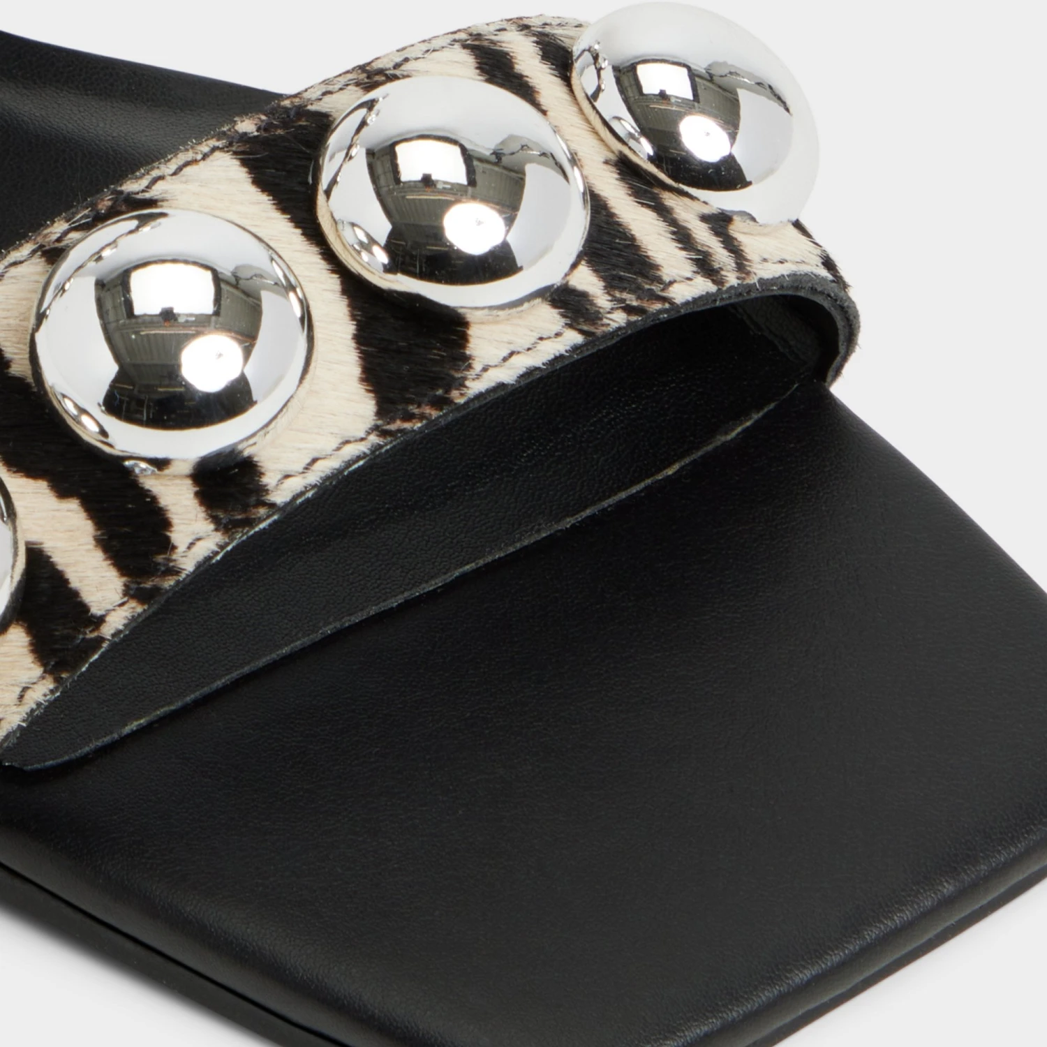 Aldo Katalena Studded Zebra Print Sandals 9 Aldo Katalena Studded Zebra Print Sandals - Image 7