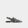 Aldo Lotheillan Zebra Print Faux Fur Pointy Slingback Flats -The Aldo Shop product 14134395 lotheillan white 122 001 037 main sq gy