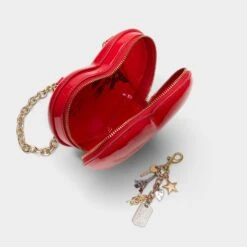Aldo Amourmio Heart-Shaped Patent Leather Crossbody Bag -The Aldo Shop product 14141347 amourmio red 600 002 029 alt2 sq gy