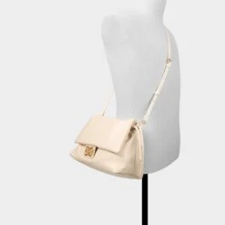 Aldo Eelinoraa - Soft Gathered Leather Crescent Bag in Cream -The Aldo Shop product 14141354 eelinoraa white 164 002 029 alt3 sq gy