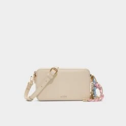 Aldo Ddemii Boxy Crossbody Bag with Scarf-Wrapped Chain