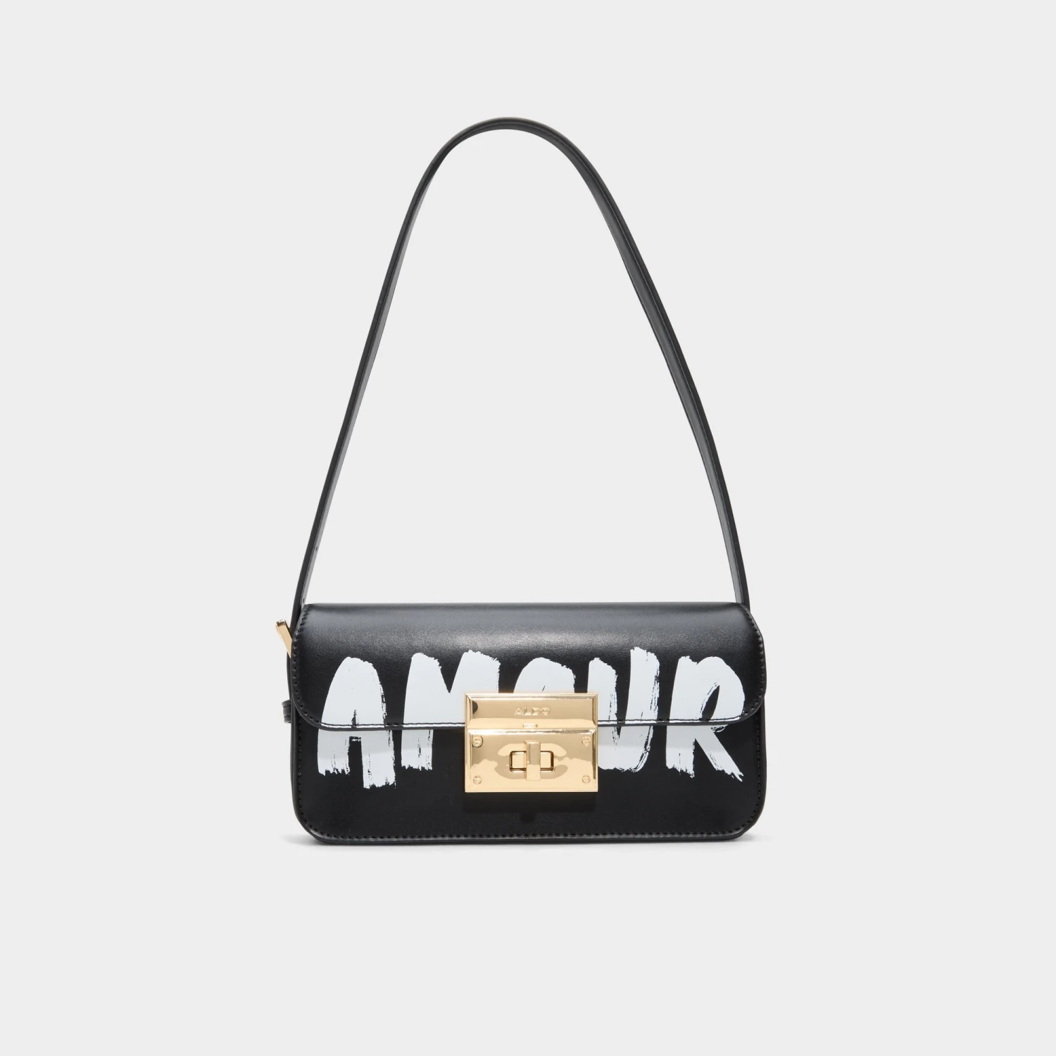 Aldo Amandyy Amour Graphic Shoulder Bag - Black 2 Aldo Amandyy Amour Graphic Shoulder Bag - Black
