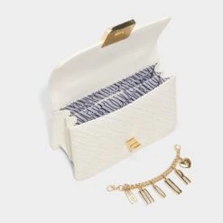 Aldo Amendaa White Quilted Top Handle Mini Bag with Gold Arc Handle -The Aldo Shop product 14141387 amendaa white 100 002 029 alt2 sq gy