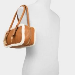 Aldo Daystromm Shearling Trim Rectangular Leather Shoulder Bag -The Aldo Shop product 14141404 daystromm brown 236 002 029 alt3 sq gy