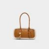 Aldo Daystromm Shearling Trim Rectangular Leather Shoulder Bag -The Aldo Shop product 14141404 daystromm brown 236 002 029 main sq gy