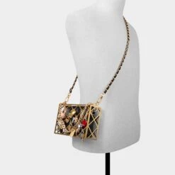 Aldo Ponddamour Quilted Leather Shoulder Bag with Charm Detailing -The Aldo Shop product 14141509 ponddamour black 006 002 029 alt3 sq gy