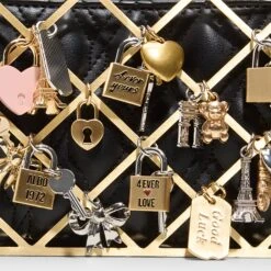 Aldo Ponddamour Quilted Leather Shoulder Bag with Charm Detailing -The Aldo Shop product 14141509 ponddamour black 006 002 029 detail sq gy