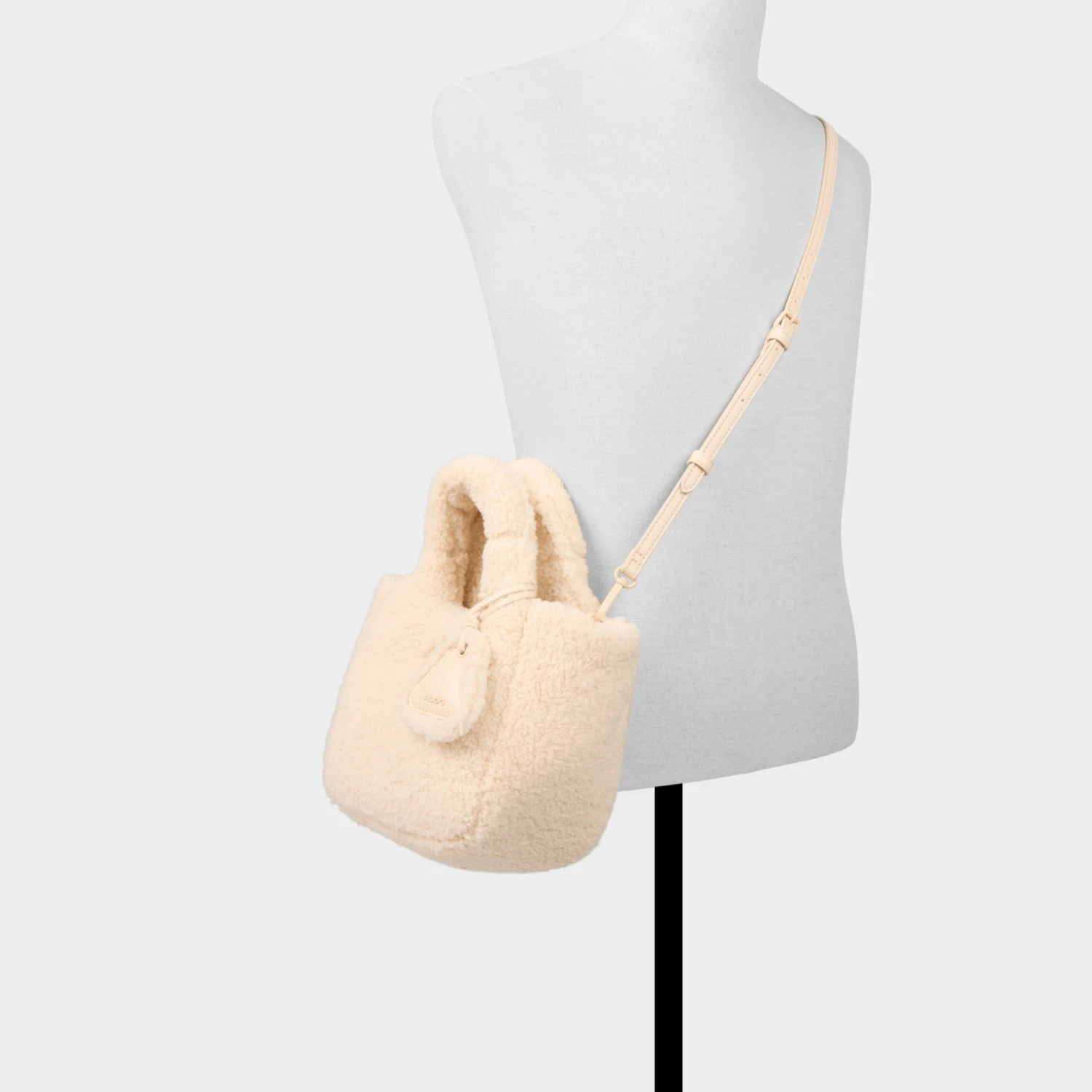 Aldo Ssoftsherpaa - Cozy Sherpa Mini Tote Bag with Padded Handles 6 Aldo Ssoftsherpaa - Cozy Sherpa Mini Tote Bag with Padded Handles - Image 4