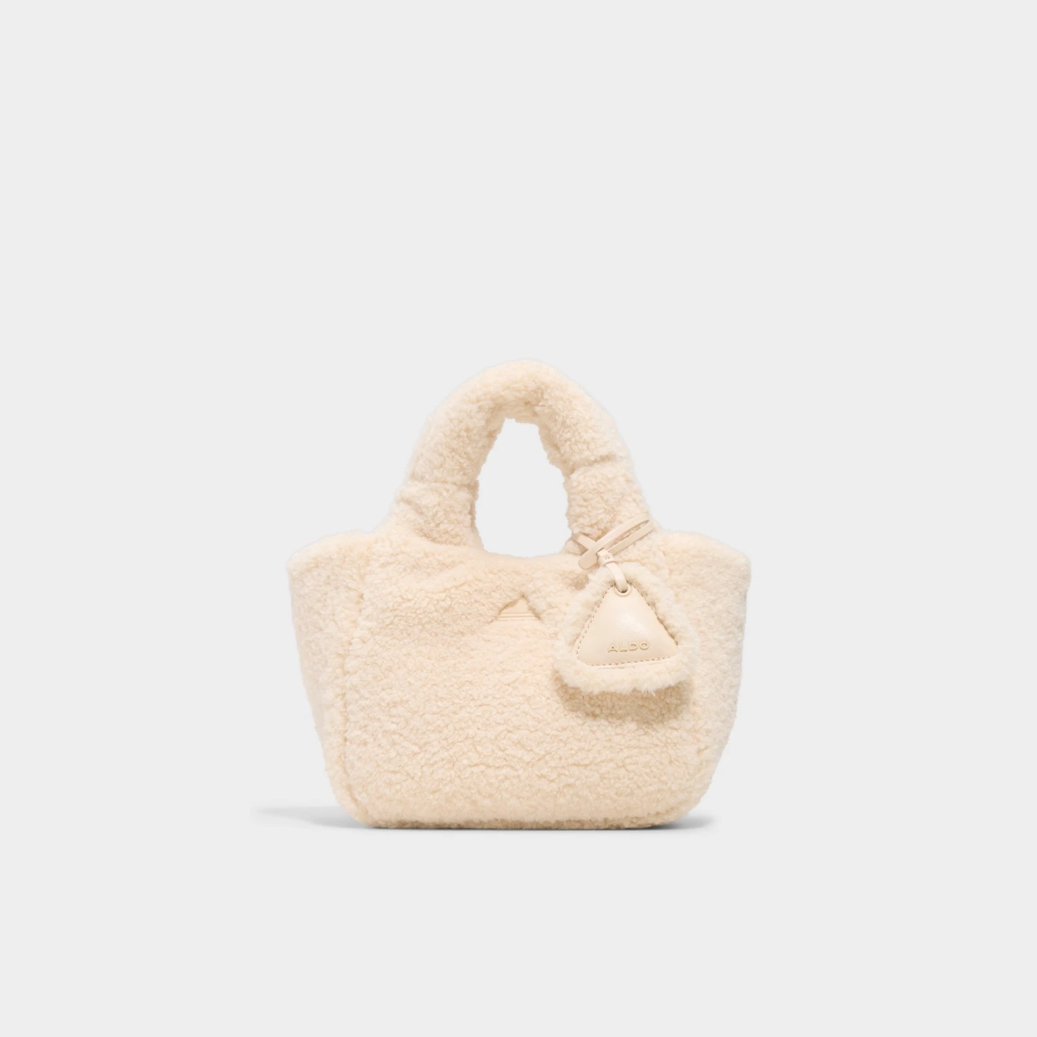 Aldo Ssoftsherpaa - Cozy Sherpa Mini Tote Bag with Padded Handles 3 Aldo Ssoftsherpaa - Cozy Sherpa Mini Tote Bag with Padded Handles