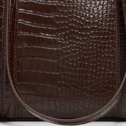 Aldo Ninetofivee - Glossy Espresso Croc Structured Tote Bag 12 Aldo Ninetofivee - Glossy Espresso Croc Structured Tote Bag -The Aldo Shop product 14141582 ninetofivee brown 204 002 029 detail sq gy