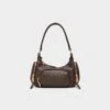 Aldo Ppiperr Women's Brown Shoulder Bag with Gold Accents
