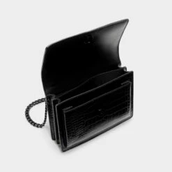 Aldo Miyabell Midnight Croc Embossed Structured Crossbody Bag -The Aldo Shop product 14141607 miyabell black 008 002 029 alt2 sq gy