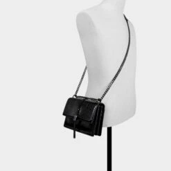 Aldo Miyabell Midnight Croc Embossed Structured Crossbody Bag -The Aldo Shop product 14141607 miyabell black 008 002 029 alt3 sq gy