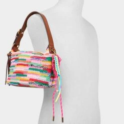 Aldo Beachbright Mini Hobo Bag - Rainbow Crochet with Tassel -The Aldo Shop product 14142112 beachbright multi 976 003 029 alt3 sq gy