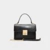 Aldo Nulsenn Structured Mini Crossbody Bag with Croc-Embossed Detail -The Aldo Shop product 14143612 nulsenn black 001 002 029 main sq gy