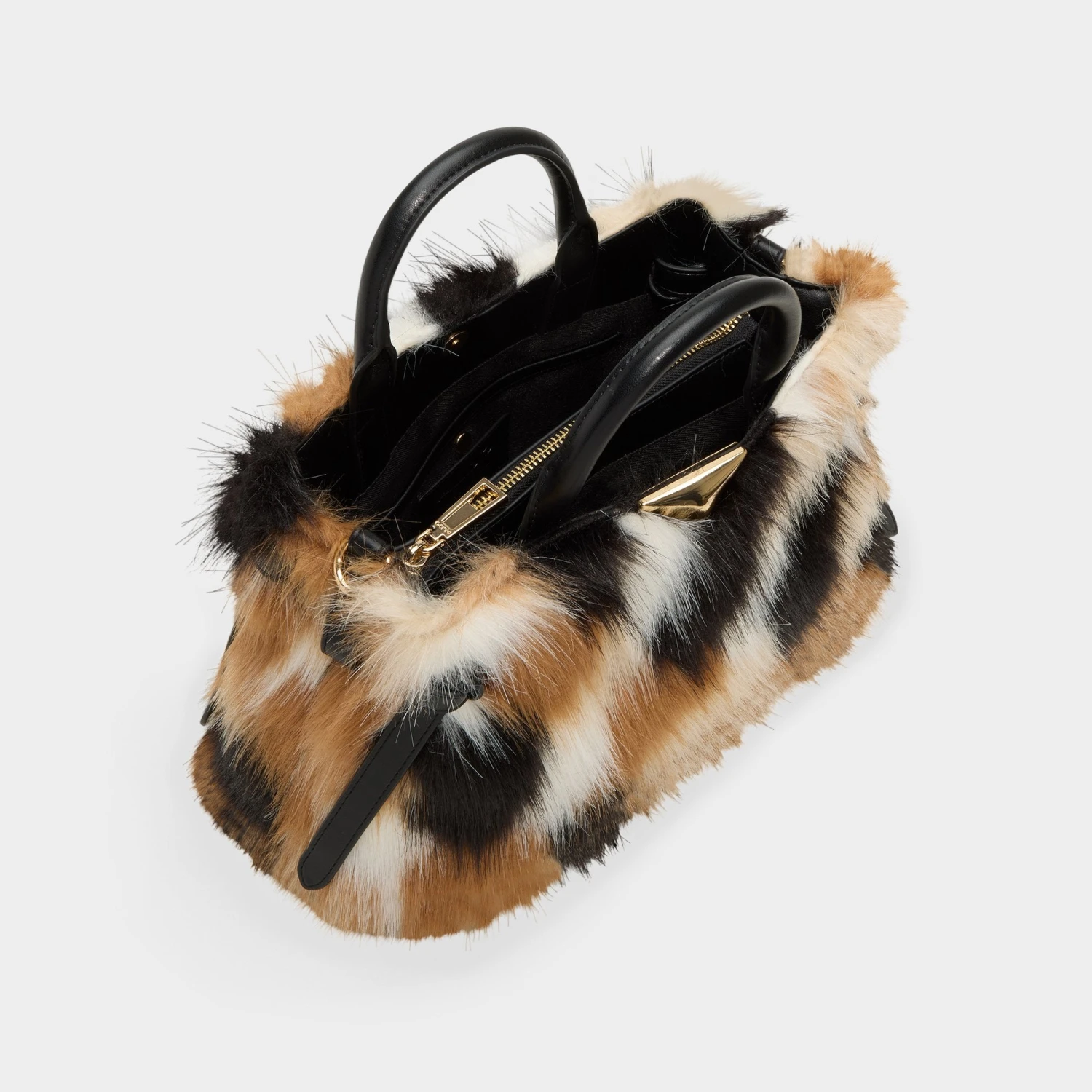 Aldo Leverr Patchwork Faux Fur Top-Handle Bag 5 Aldo Leverr Patchwork Faux Fur Top-Handle Bag - Image 3