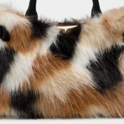 Aldo Leverr Patchwork Faux Fur Top-Handle Bag 12 Aldo Leverr Patchwork Faux Fur Top-Handle Bag -The Aldo Shop product 14143652 leverr brown 241 003 029 detail sq gy