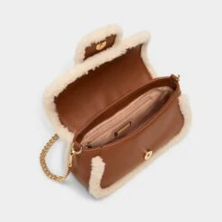 Aldo Aauralii Faux Shearling and Leather Chain Shoulder Bag 12 Aldo Aauralii Faux Shearling and Leather Chain Shoulder Bag -The Aldo Shop product 14143662 aauralii brown 236 002 029 alt2 sq gy