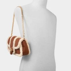 Aldo Aauralii Faux Shearling and Leather Chain Shoulder Bag 14 Aldo Aauralii Faux Shearling and Leather Chain Shoulder Bag -The Aldo Shop product 14143662 aauralii brown 236 002 029 alt4 sq gy