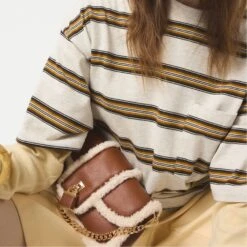 Aldo Aauralii Faux Shearling and Leather Chain Shoulder Bag 17 Aldo Aauralii Faux Shearling and Leather Chain Shoulder Bag -The Aldo Shop product 14143662 aauralii brown 236 002 029 look part sq gy