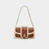 Aldo Aauralii Faux Shearling and Leather Chain Shoulder Bag 1 Aldo Aauralii Faux Shearling and Leather Chain Shoulder Bag -The Aldo Shop product 14143662 aauralii brown 236 002 029 main sq gy