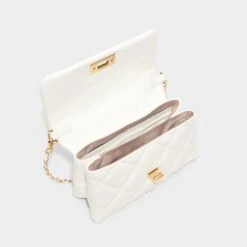 Aldo Kirstynn Quilted Charm Shoulder Bag - Pearl White -The Aldo Shop product 14143692 kirstynn white 100 002 029 alt2 sq gy