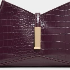 Aldo Julietta Burgundy Croc-Embossed Shoulder Bag -The Aldo Shop product 14143716 julietta red 649 002 029 detail sq gy