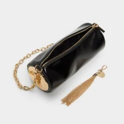 Aldo Iness Cylindrical Shoulder Bag with Golden Chain & Tassel -The Aldo Shop product 14143737 iness black 001 002 029 alt2 sq gy