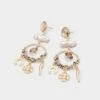 Aldo Chances Golden Chandelier Hoop Earrings with Charms & Pearls -The Aldo Shop product 14145301 chances yellow 741 main sq gy