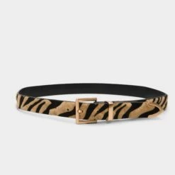 Aldo Ellecinch Tiger-Striped Calf Hair Waist Belt