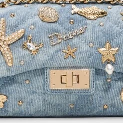 Aldo Seadreamm Denim Shoulder Bag - Nautical Starfish & Pearl Accents -The Aldo Shop product 14151823 seadreamm blue 407 002 029 detail sq gy