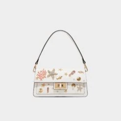 Aldo Seastar Convertible Shoulder Bag with Shell and Starfish Embellishments