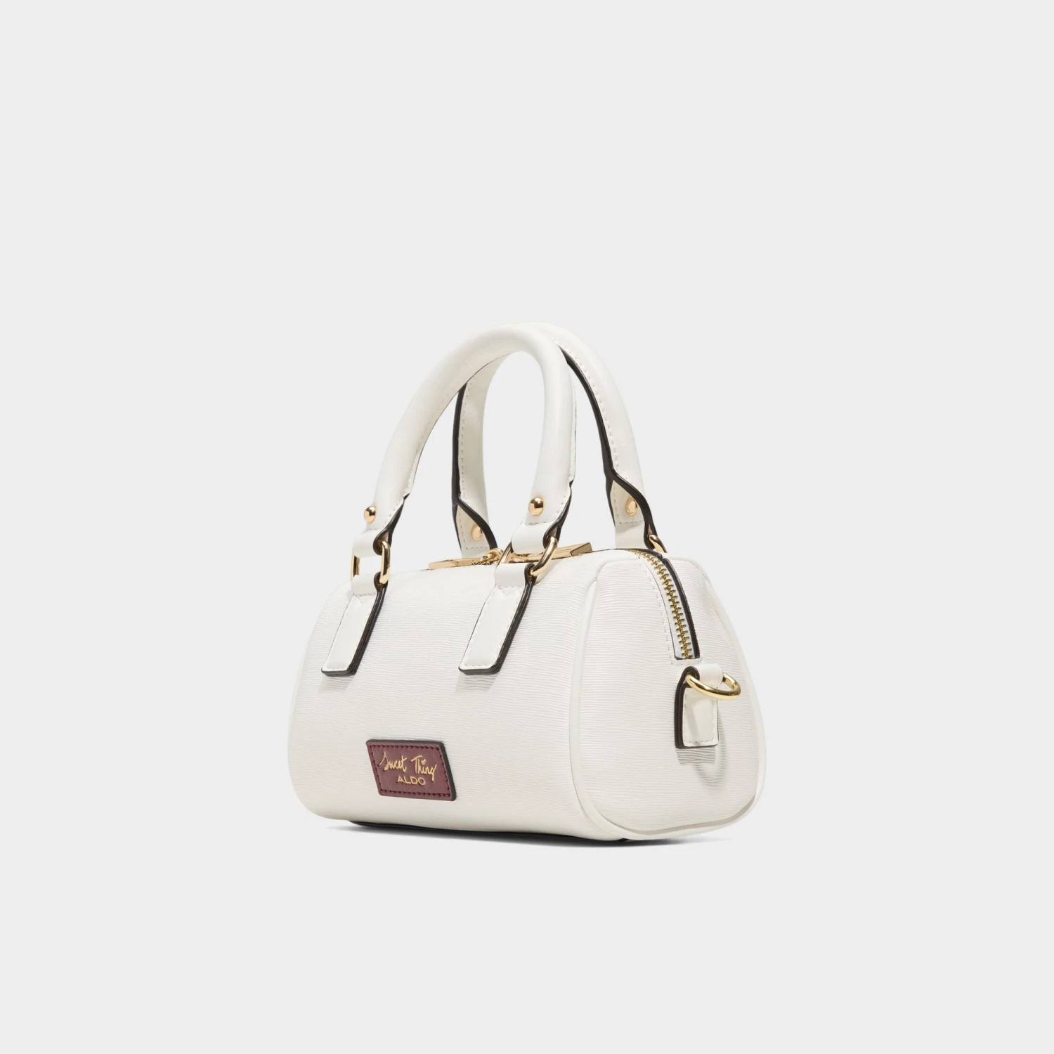 Aldo Aelia Mini Barrel Satchel - Snow White Saffiano Bag 4 Aldo Aelia Mini Barrel Satchel - Snow White Saffiano Bag - Image 2