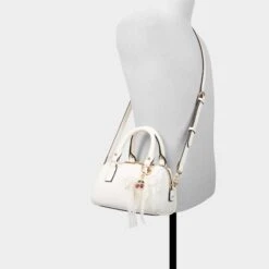 Aldo Aelia Mini Barrel Satchel - Snow White Saffiano Bag 11 Aldo Aelia Mini Barrel Satchel - Snow White Saffiano Bag -The Aldo Shop product 14151850 aelia multi 116 002 029 alt3 sq gy