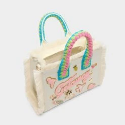 Aldo Getawaybag: Embroidered Summer Cotton Tote with Crochet Handles -The Aldo Shop product 14151856 getawaybag beige 168 003 029 alt2 sq gy