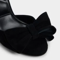 Aldo Tinsletta Suede Stiletto Sandals with Bow Detail -The Aldo Shop product 14154114 tinsletta black 009 001 046 alt4 sq gy