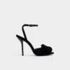 Aldo Tinsletta Suede Stiletto Sandals with Bow Detail -The Aldo Shop product 14154114 tinsletta black 009 001 046 main sq gy
