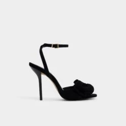 Aldo Tinsletta Suede Stiletto Sandals with Bow Detail