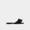 Aldo Bowetta Women's Leather Bow Slide Sandals -The Aldo Shop product 14154158 bowetta black 001 001 043 main sq gy