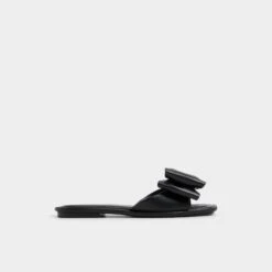 Aldo Bowetta Women's Leather Bow Slide Sandals