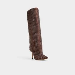 Aldo Livydalia Mocha Crystal Embellished Knee-High Boots 12 Aldo Livydalia Mocha Crystal Embellished Knee-High Boots -The Aldo Shop product 14157265 livydalia brown 201 003 023 alt3 sq gy