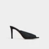 Aldo Elennah Sheer Mesh Heeled Mules 2 Aldo Elennah Sheer Mesh Heeled Mules -The Aldo Shop product 14161302 elennah black 001 003 023 main sq gy