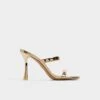 Aldo Evalyn Gold Leather Strappy Stiletto Sandals -The Aldo Shop product 14161304 evalyn gold 711 002 028 main sq gy