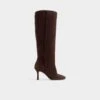 Aldo Frankey Chocolate Suede Knee-High Stiletto Boots 2 Aldo Frankey Chocolate Suede Knee-High Stiletto Boots -The Aldo Shop product 14163378 frankey brown 201 001 046 main sq gy