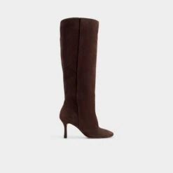 Aldo Frankey Chocolate Suede Knee-High Stiletto Boots