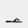Aldo Itsandal Cow-Print Haircalf Cut-Out Slides 2 Aldo Itsandal Cow-Print Haircalf Cut-Out Slides -The Aldo Shop product 14163403 itsandal brown 241 001 037 main sq gy