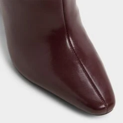 Aldo Elyne Pointy Toe Knee-High Stiletto Boot - Burgundy Leather -The Aldo Shop product 14163411 elyne red 668 002 068 alt4 sq gy