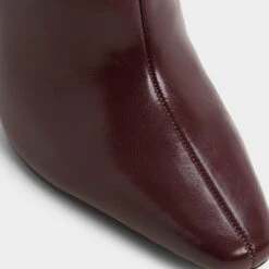 Aldo Elyne Pointy Toe Knee-High Stiletto Boot - Burgundy Leather -The Aldo Shop product 14163411 elyne red 668 002 068 detail sq gy