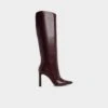 Aldo Elyne Pointy Toe Knee-High Stiletto Boot - Burgundy Leather 1 Aldo Elyne Pointy Toe Knee-High Stiletto Boot - Burgundy Leather -The Aldo Shop product 14163411 elyne red 668 002 068 main sq gy